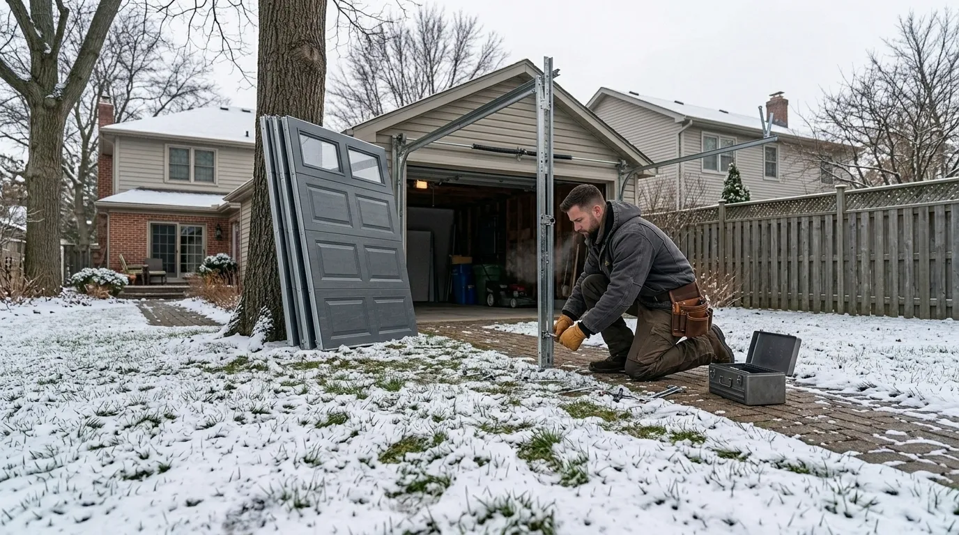Raised panel garage door