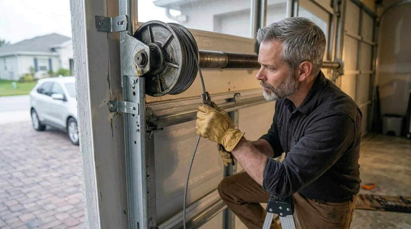 What Cold Does to an Old Torsion Spring in Livonia